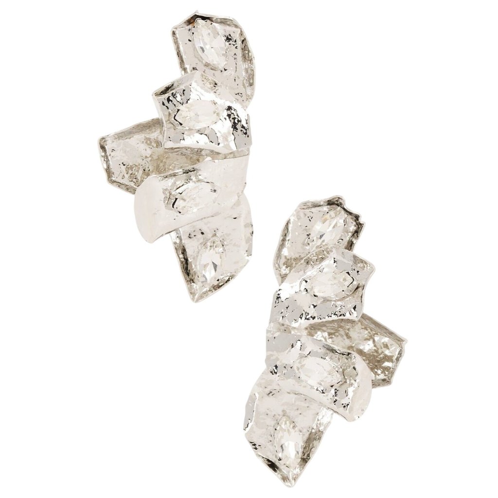 8 Other Reasons Silver Textured Earrings 35$